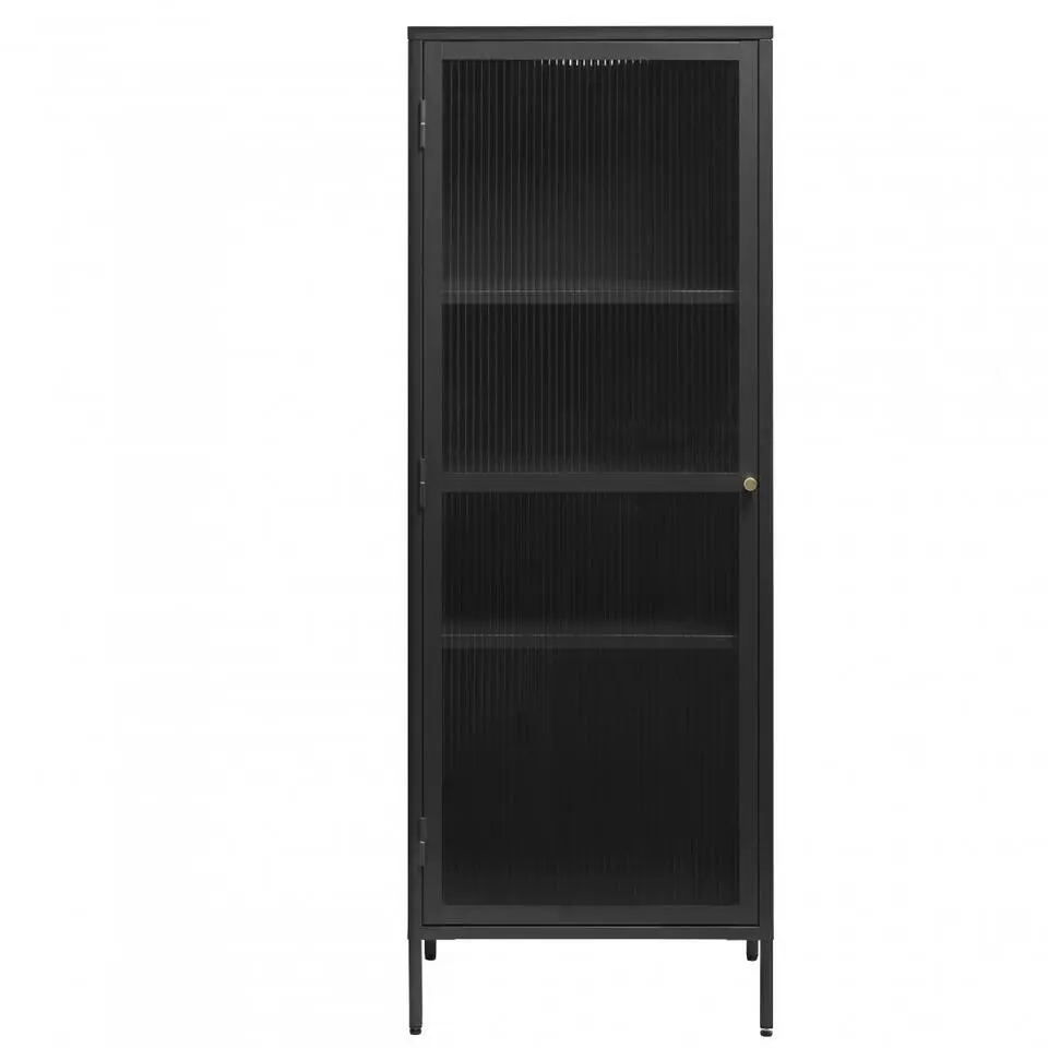 Nordic Home - Olan glazen wandkast - 160 cm - zwart
