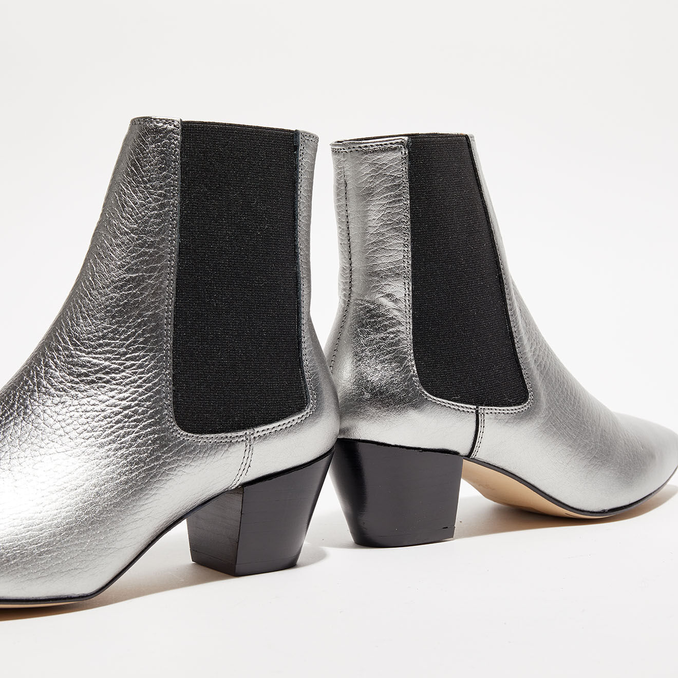 Anaki Chelsea Boots en Cuir Marina étain