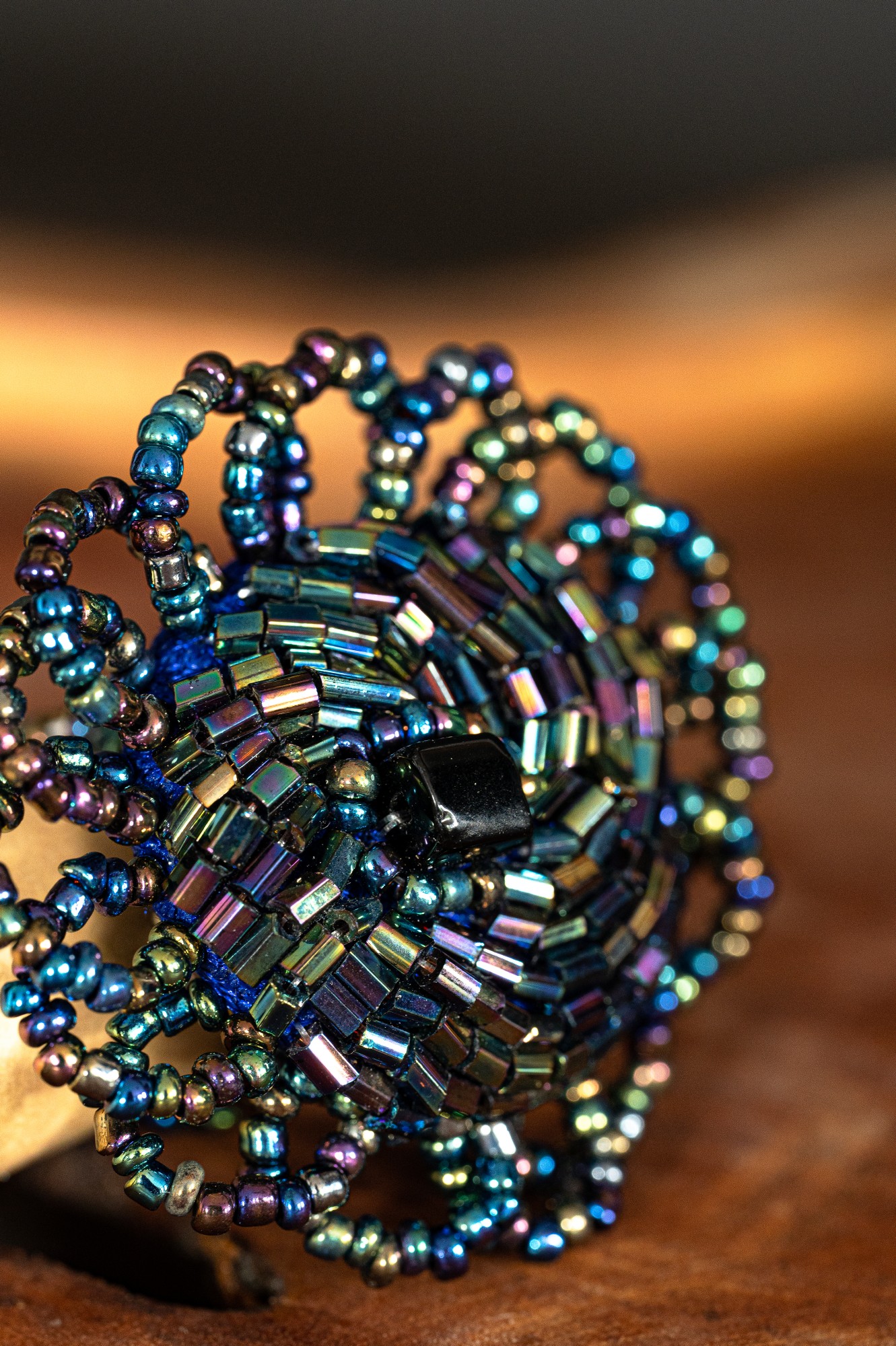Ring 'Perlenblume', Glasperlen, multicolor, Ø 4 cm, one size günstig bestellen