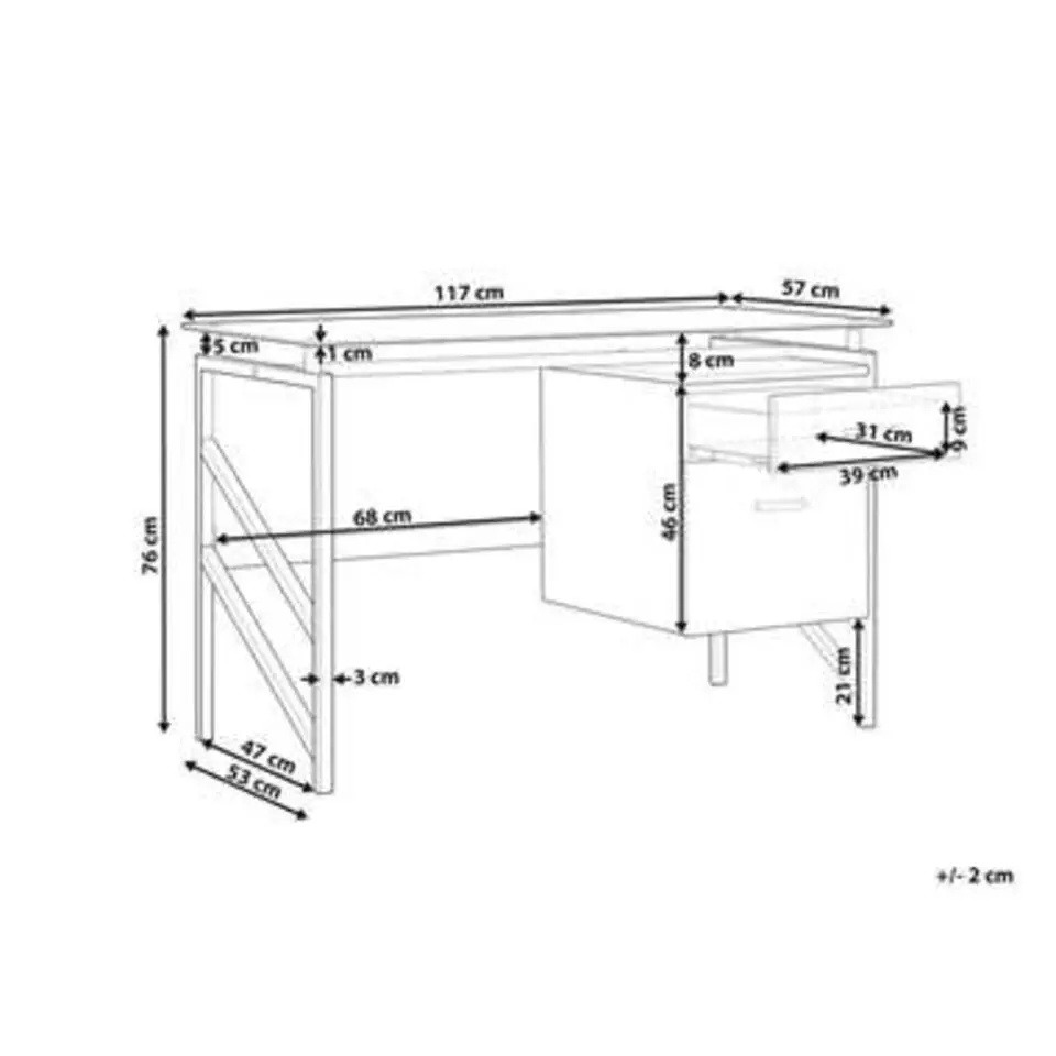 MORITON - Bureau - Zwart - MDF
