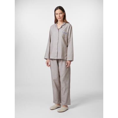Damen-Flanellpyjama, Beigemelange