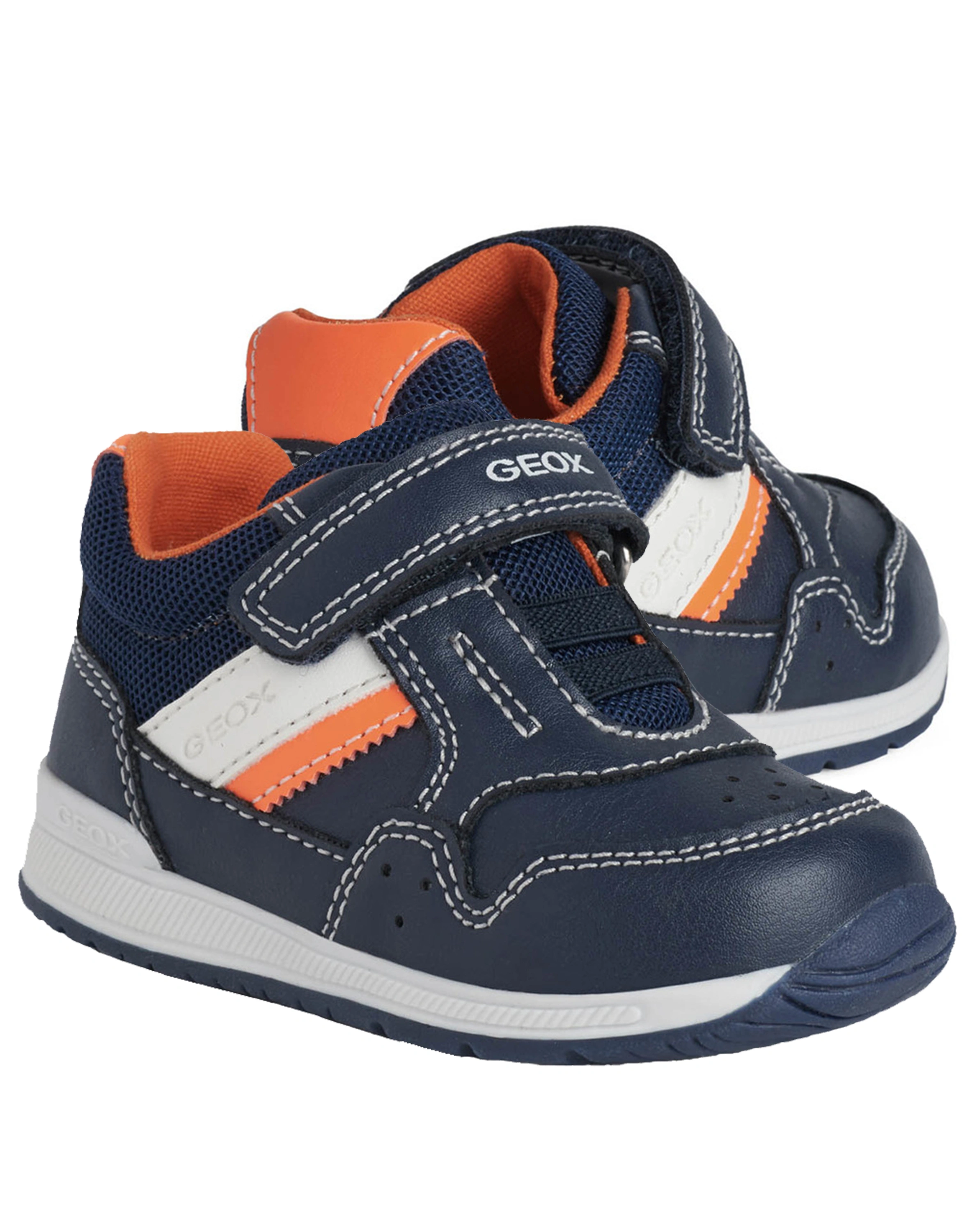 Klett-Sneaker RISHON BABY in navy/fluon orange