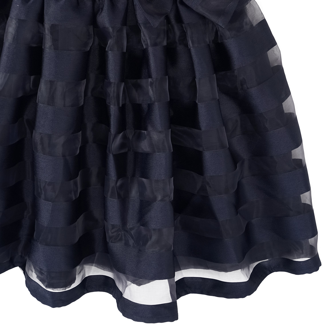 Topolino Festliches Mädchen Kleid mit Streifen dunkelblau