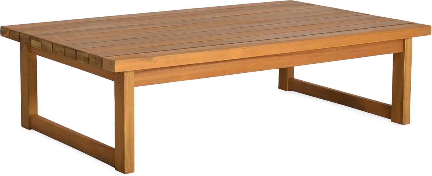 Spetebo Akazienholz Garten Loungetisch geölt - 106 x 66 cm - Outdoor Couchtisch aus Massivholz - Holz Gartentisch Balkontisch Beistelltisch Kaffeetisch Wohnzimmertisch Holztisch witterungsbeständig