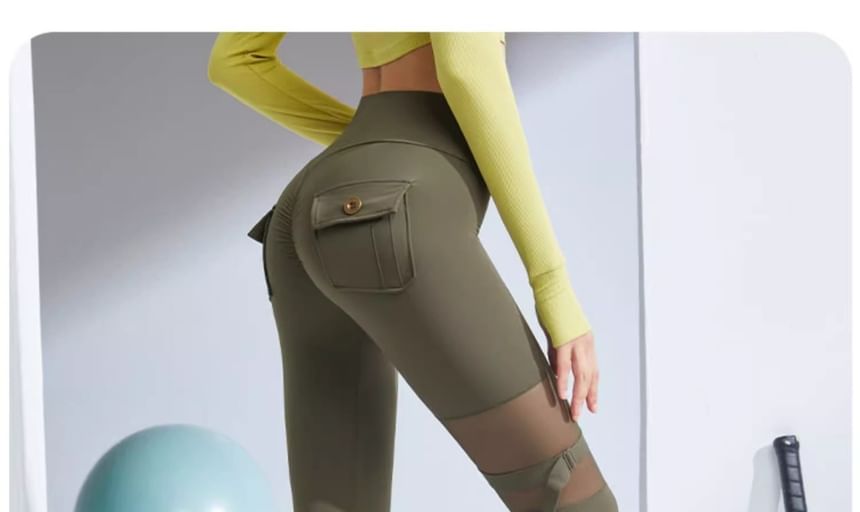 Sishan - Sportlegging met hoge taille en zakken