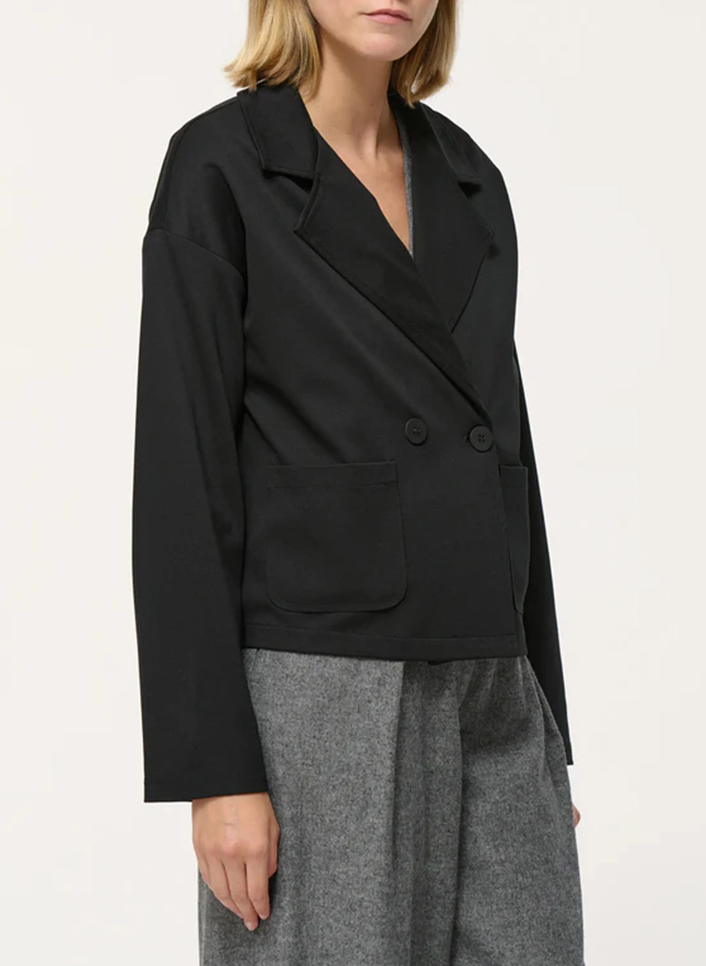 Veste col tailleur | Noir
