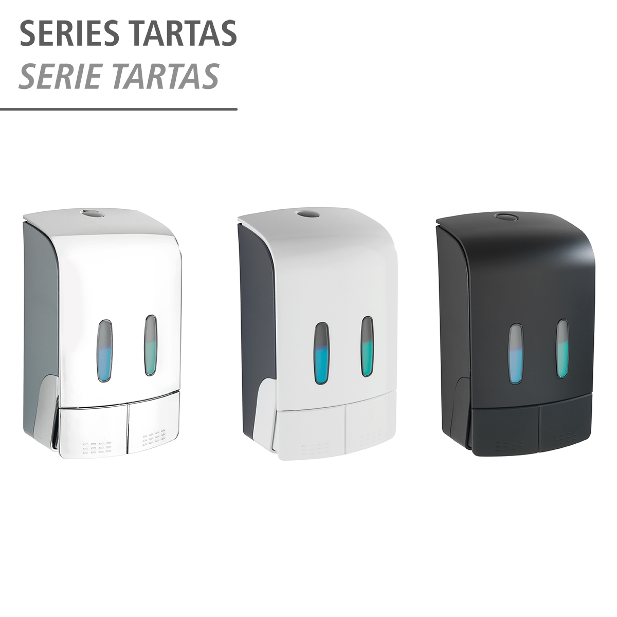 Wenko Tartas desinfectie & zeep wanddispenser 2x480 ml kunststof wit mat