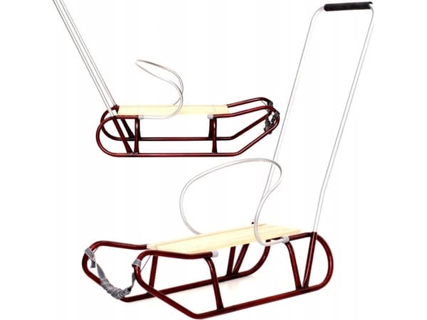Enero TOMEK METALL SLED MED RYGGLENE OG SKYVER, burgunder