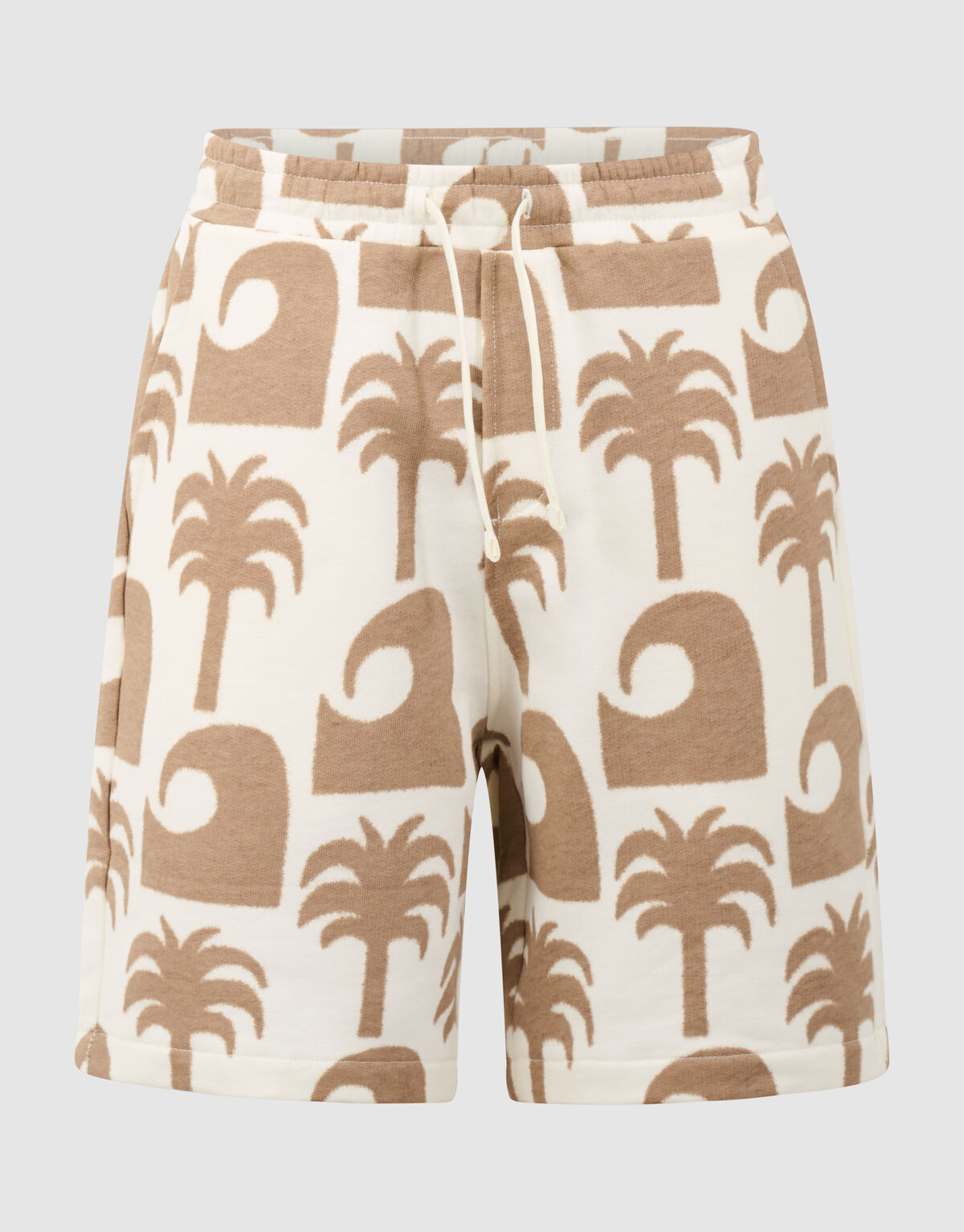 Palm Print Short Gebroken Wit
