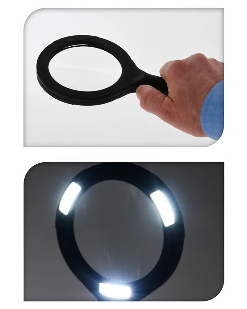 Forstørrelsesglas med LED-lys 3X