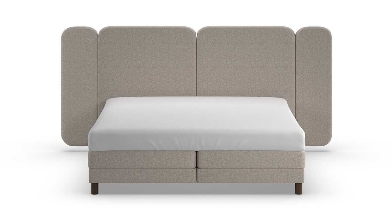 Elektrische boxspring Ridge met Kårlsson Excellence matras - Warm wool grey