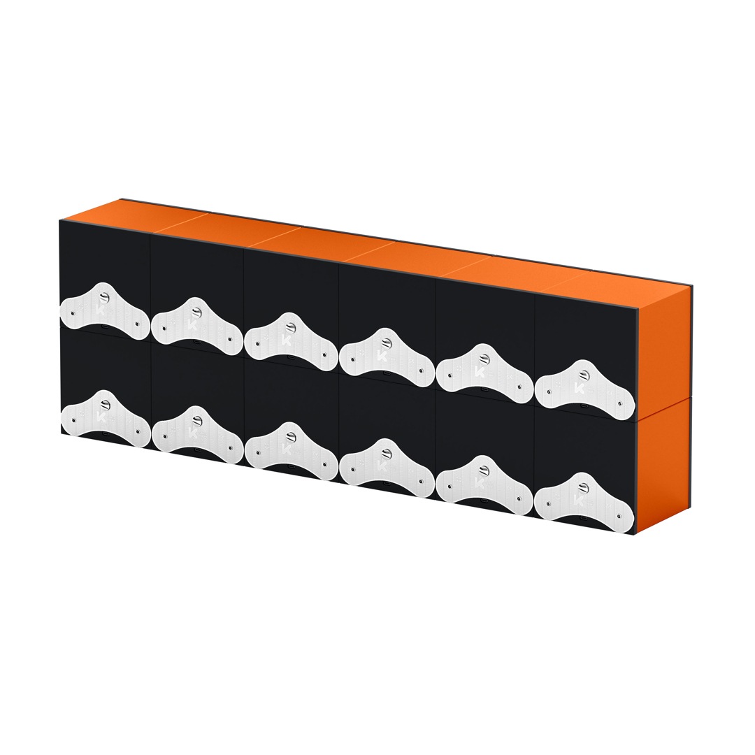 SwissKubik Masterbox Aluminium Orange - 12 Uhren