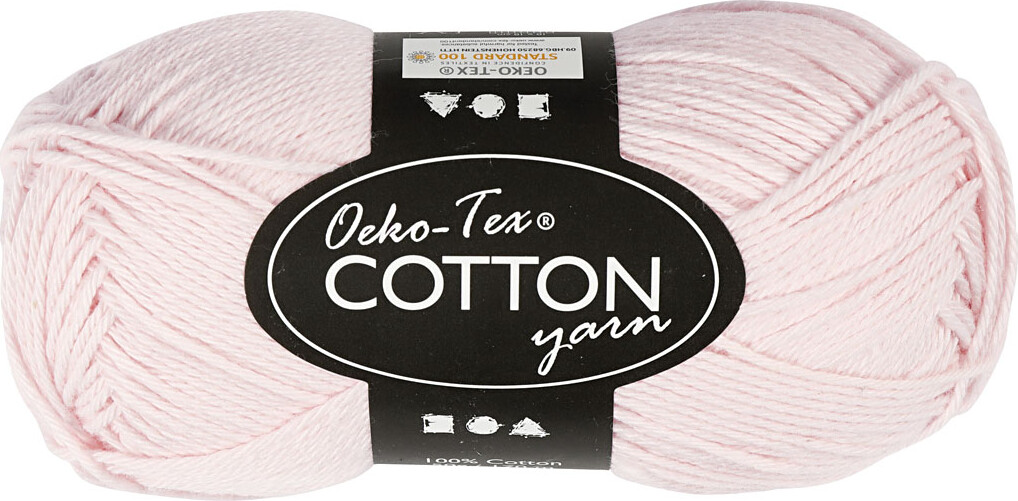 Bomuldsgarn - Nr. 8/4 - Støvet Rosa - L 170 M - 50 G