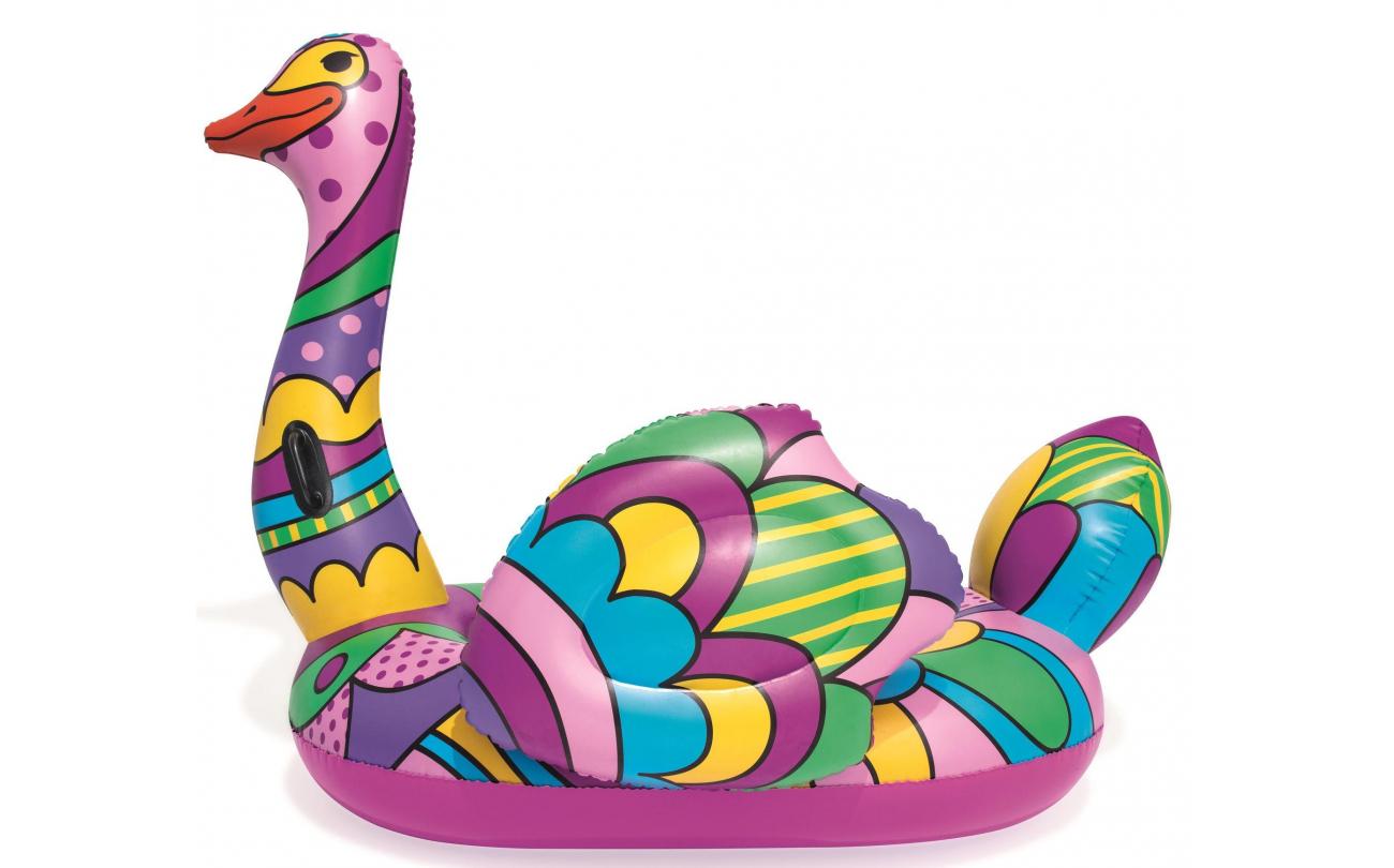 Luchtmatras Struisvogel Pop art 190x166cm met 2 handvaten