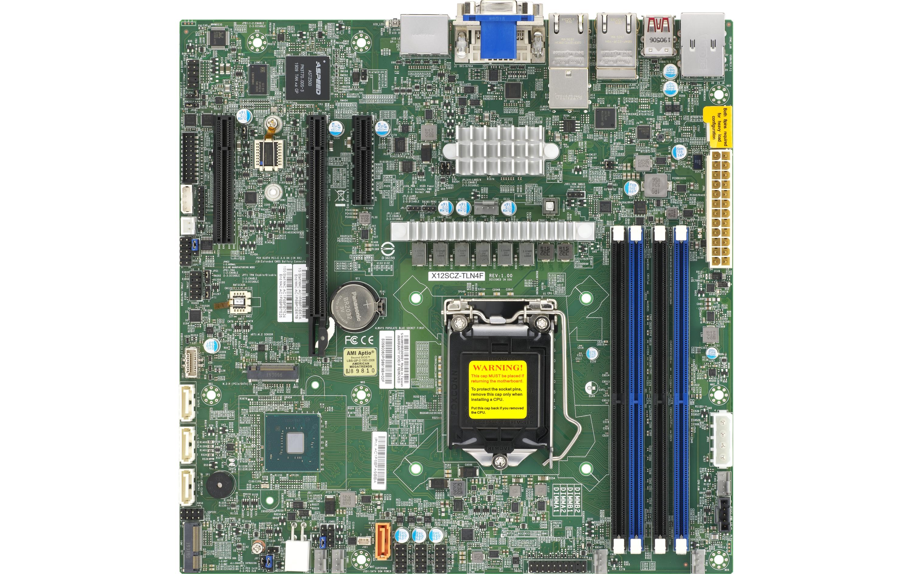 Mainboard X12SCZ-TLN4F<br>X12SCZ-TLN4F