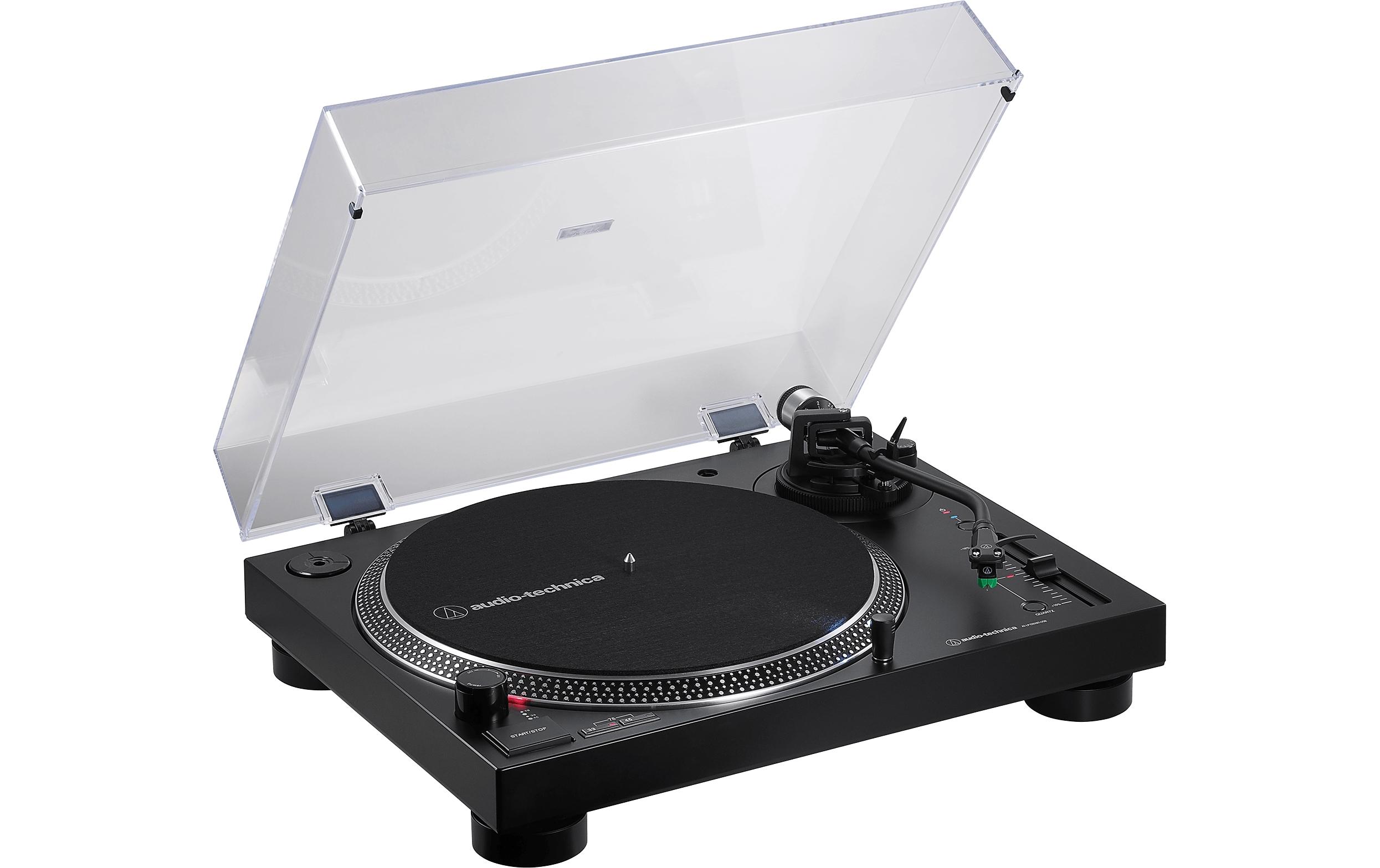 Plattenspieler AT-LP120XBTUSB Schwarz<br>Manueller Hi-Fi Plattenspieler mit Direktantrieb, USB und Bluetooth-Konnektivität