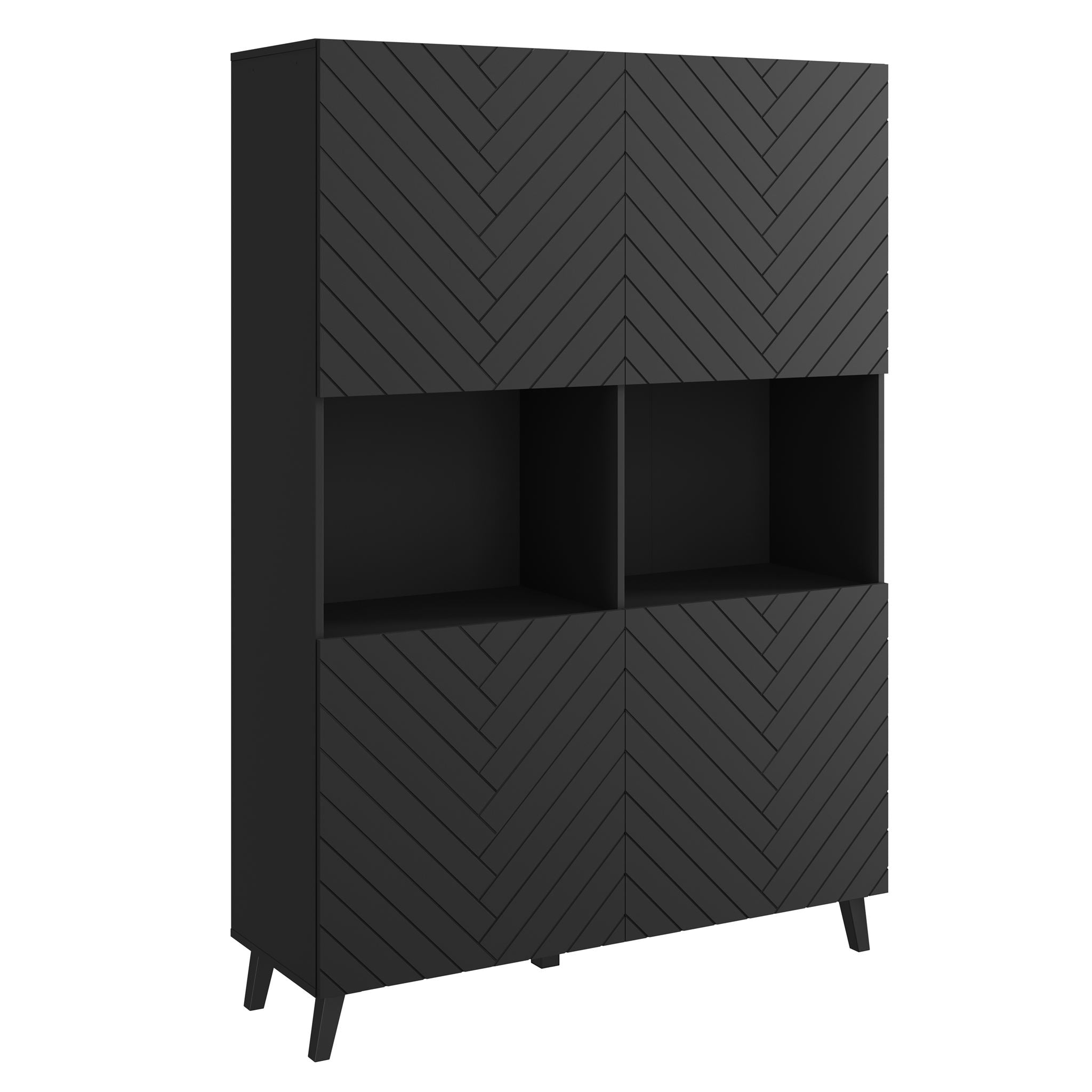 Meubella - Dressoir Pulse 2 - Zwart - 120 cm