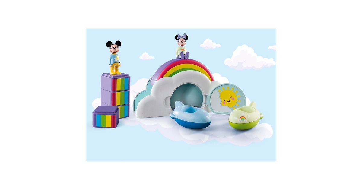 PLAYMOBIL1.2.3 - Mickey Mouse Wolkenhuis Constructiespeelgoed  (71319)
