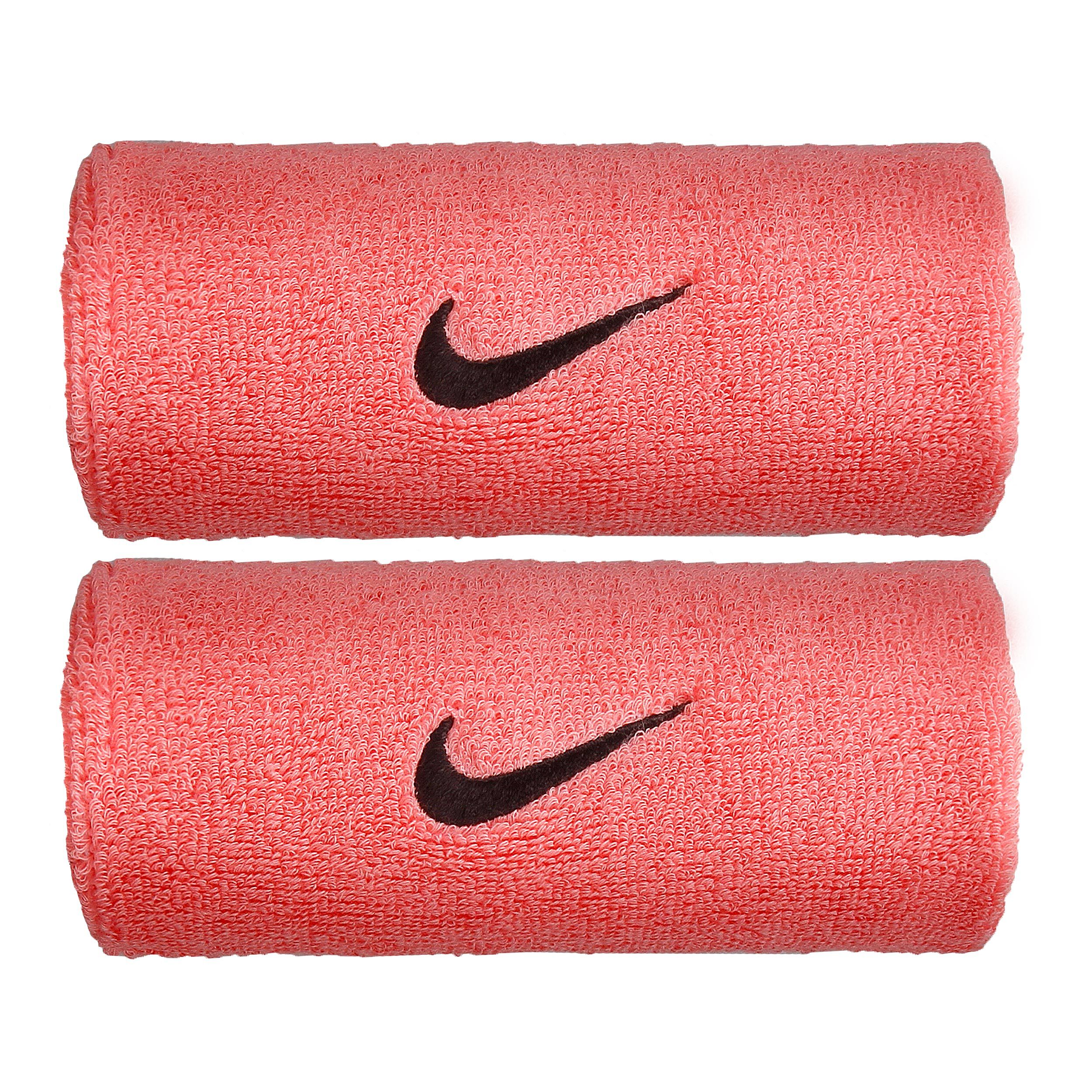 Nike Swoosh Doublewide Poignet Pack De 2 Unités - Rosé, Noir