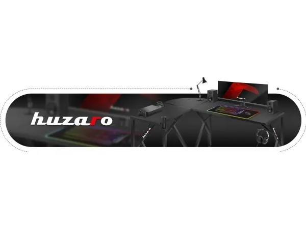 Huzaro Hero 6.3 Gaming Desk, sort  DOVANA Huzaro-sæt (slagtøj og tilbehør)