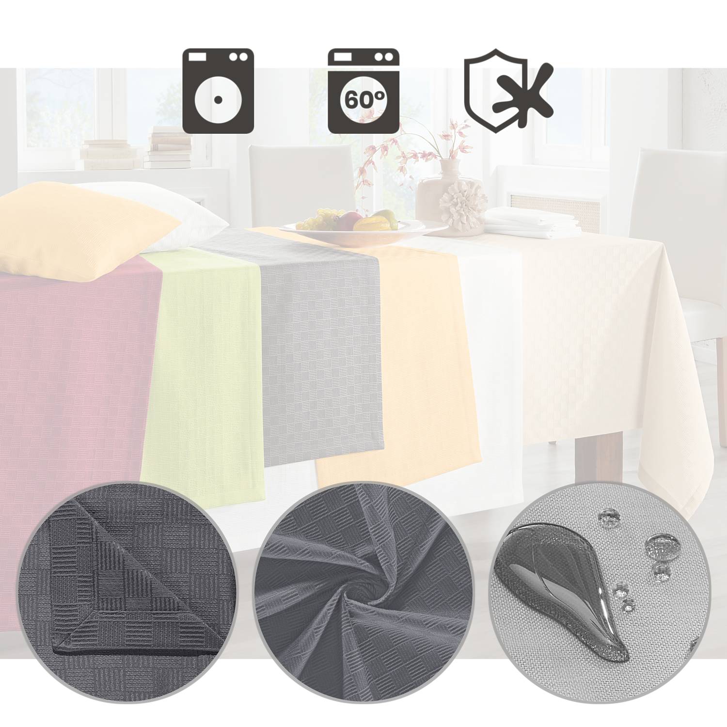 Erwin Müller fleckabweisende Tischdecke 