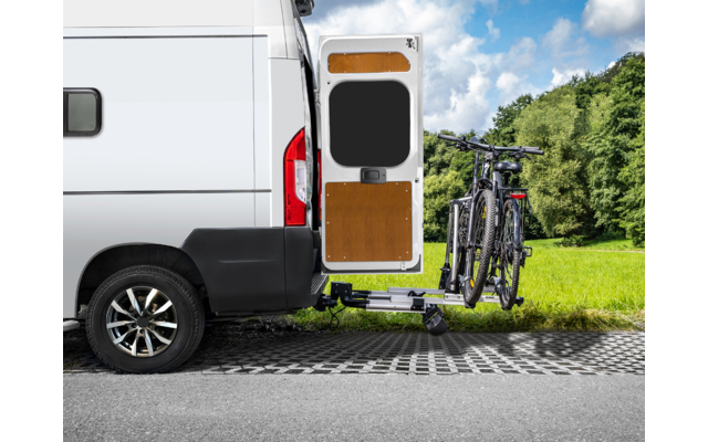 Eufab SD260 Kupplungs-Fahrradträger für Flügeltür Kastenwagen für 2 Fahrräder, E-Bike geeignet