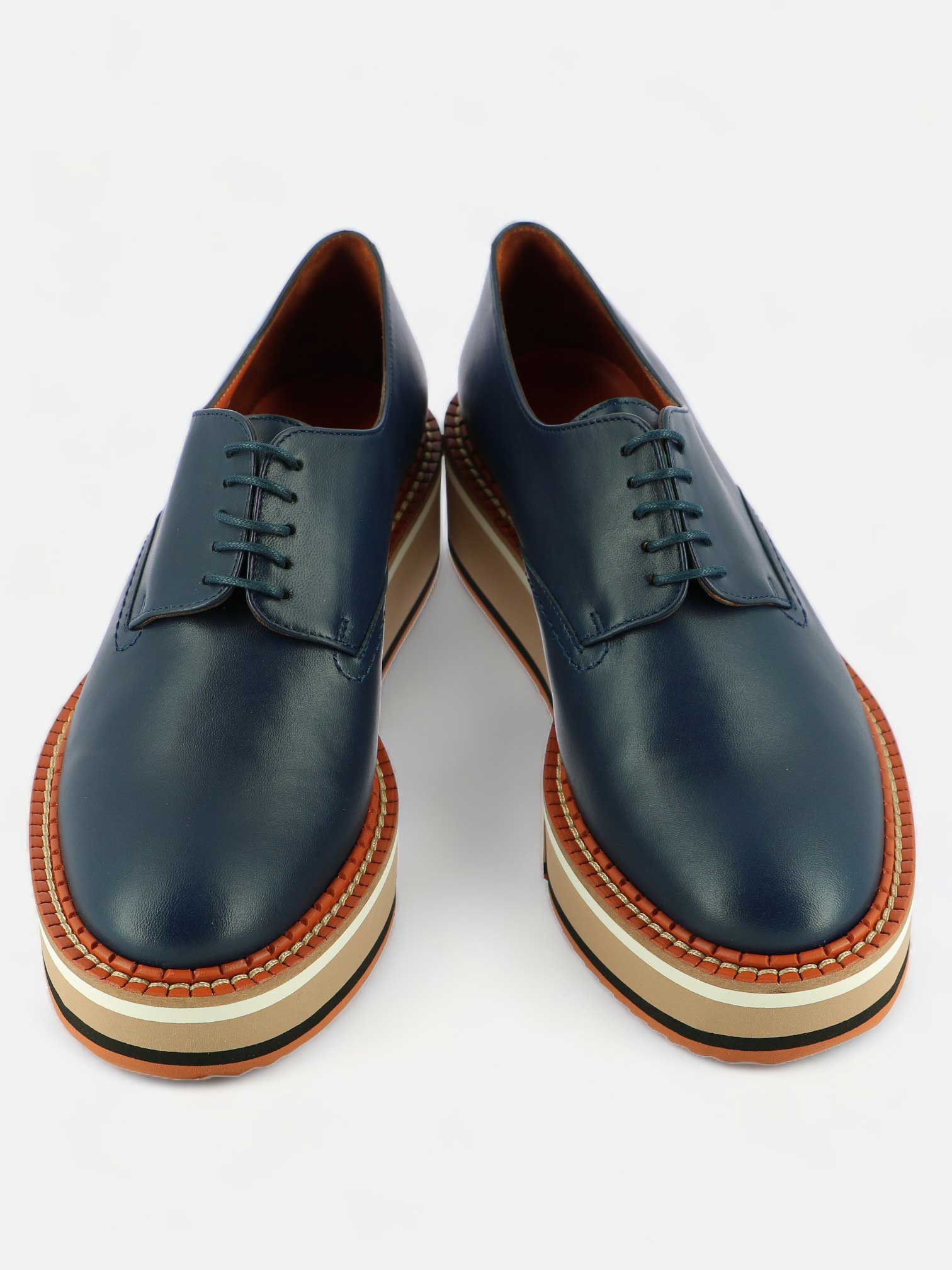 DERBIES - BROOK derbies, lambskin blue || OUTLET