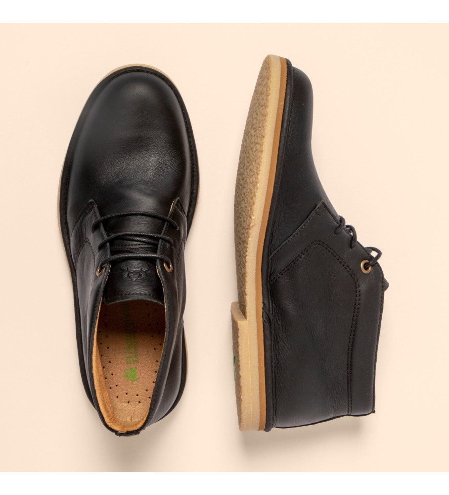 Sapatos de couro preto Naturalist N5950 Lumbier