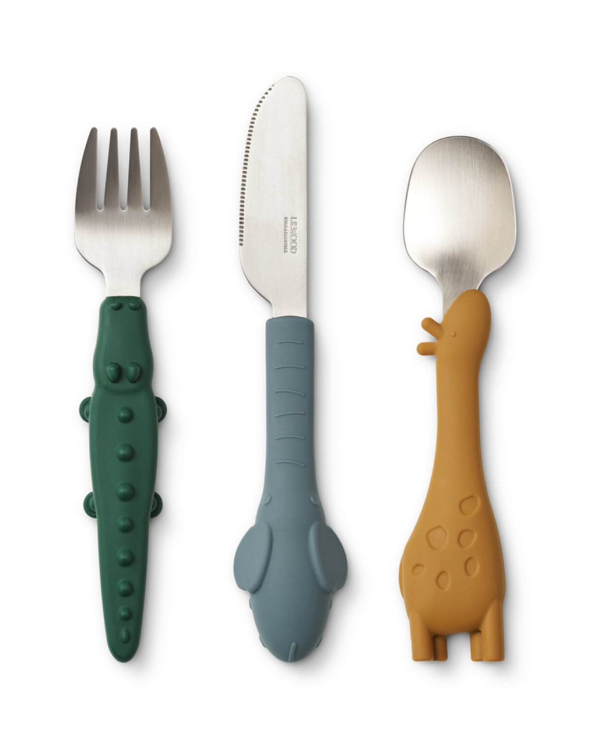 Bestikk Sett Barn 3pk – Rustfritt Stål & Silikon | Tove