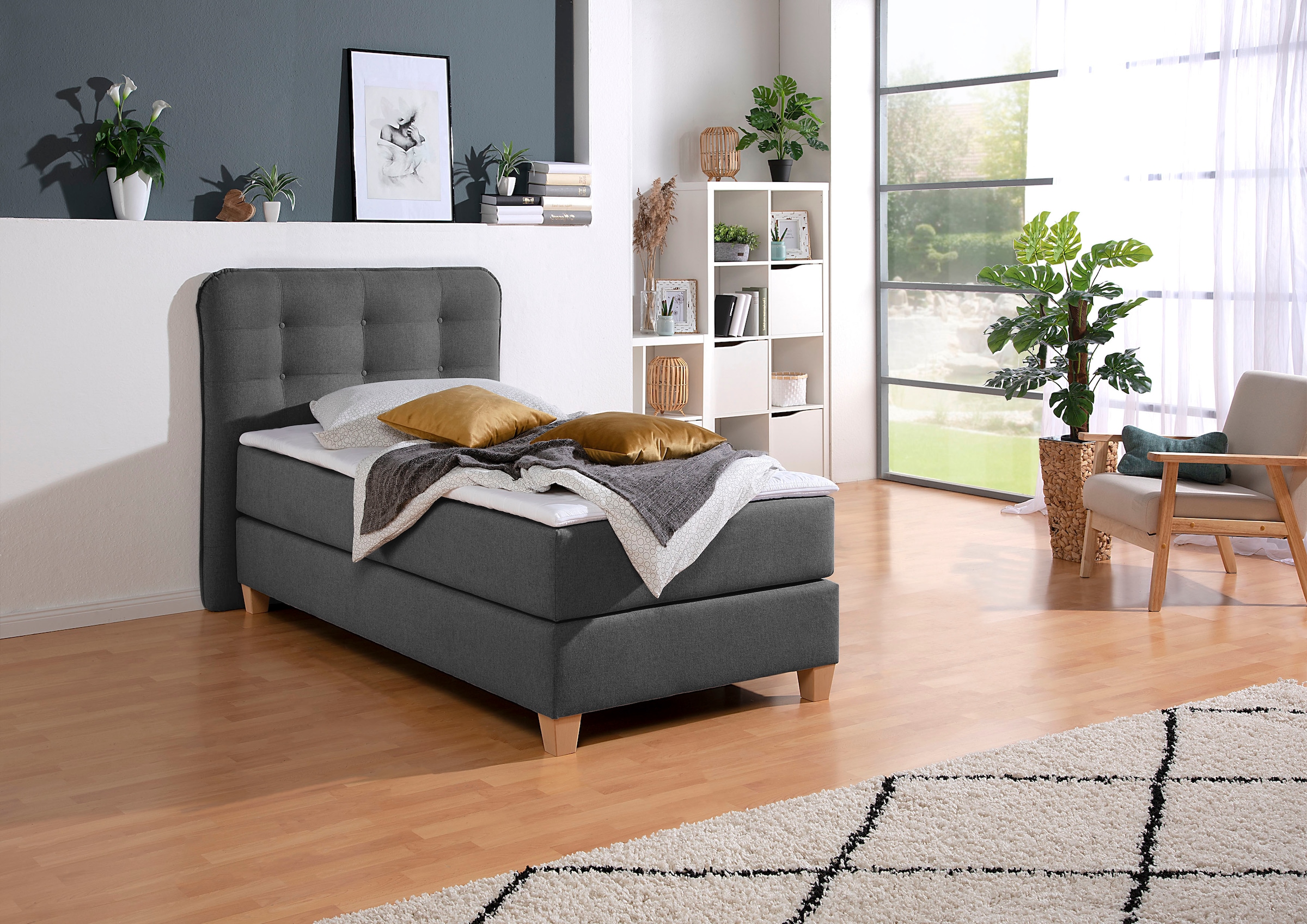 Home affaire Boxspringbett inklusive Komfortschaum-Topper