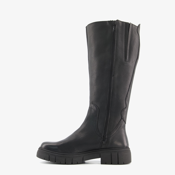 Hush Puppies hoge leren dames laarzen zwart