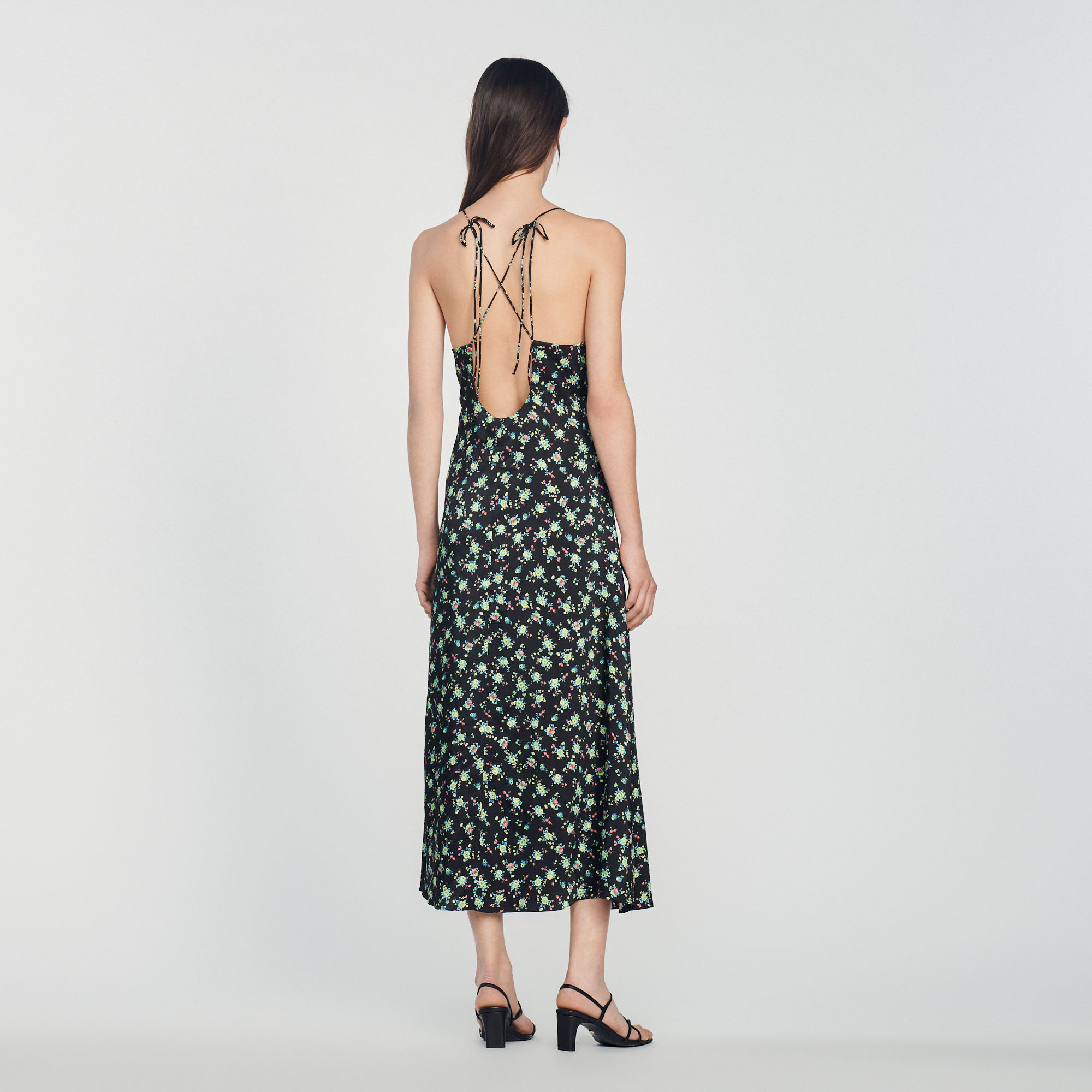 Robe longue á imprime fleuri
