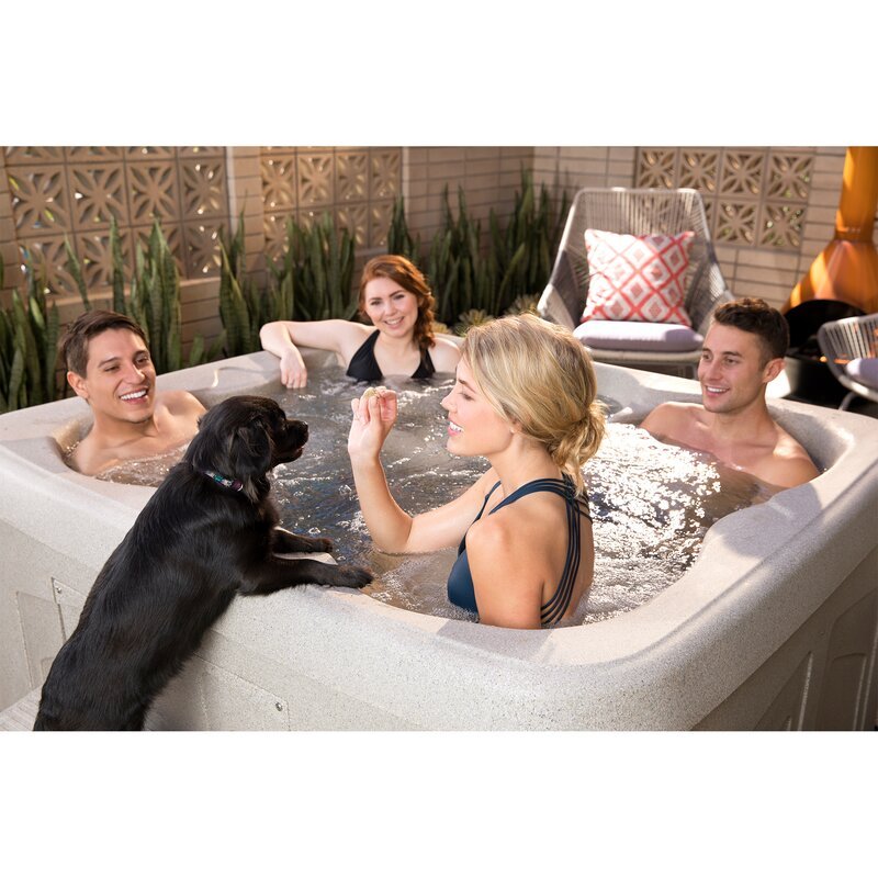 Banheira de Hidromassagem Retangular Lifesmart Spas LS100 para 4 Pessoas com 13 Jatos - Sistema Plug and Play