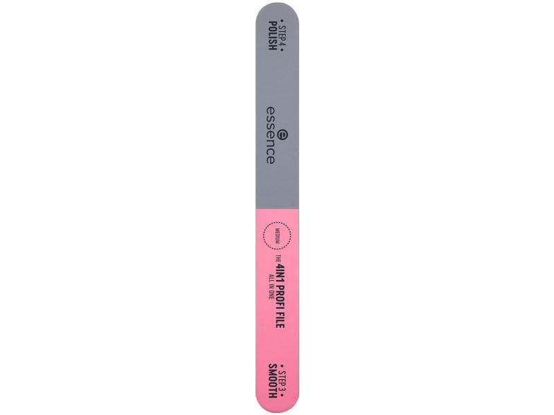 essence Nagelfeile The 4in1 1 Stück Nagelfeile mit 4 Körnungsstufen zum Kürzen, Formen, Glätten und Polieren
