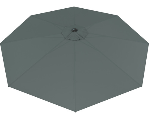 Soluna zweefparasol, Ø 350 cm, polyester (PES), donkergrijs