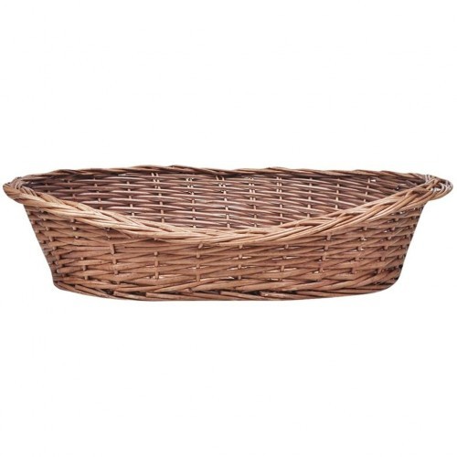 Cama de vime para animais de estimação, marrom.