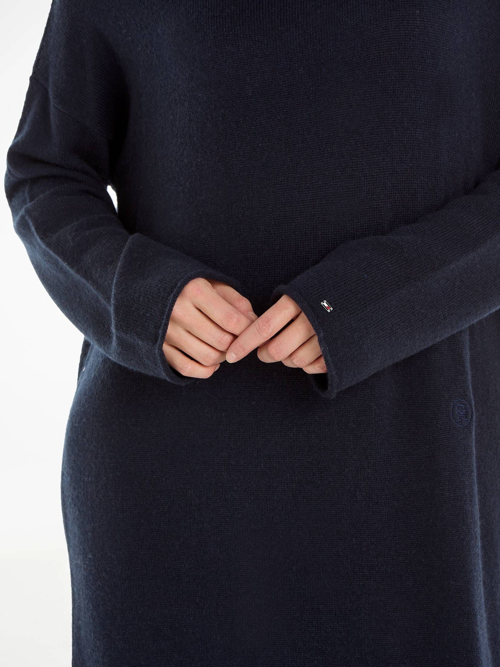 Tommy Hilfiger| Damen Strickkleid SOFT WOOL aus Wolle Relaxed Fit