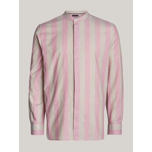 Tommy Hilfiger DC Bold Stripe Skjorte, Terra Pink/Beige, 3XL