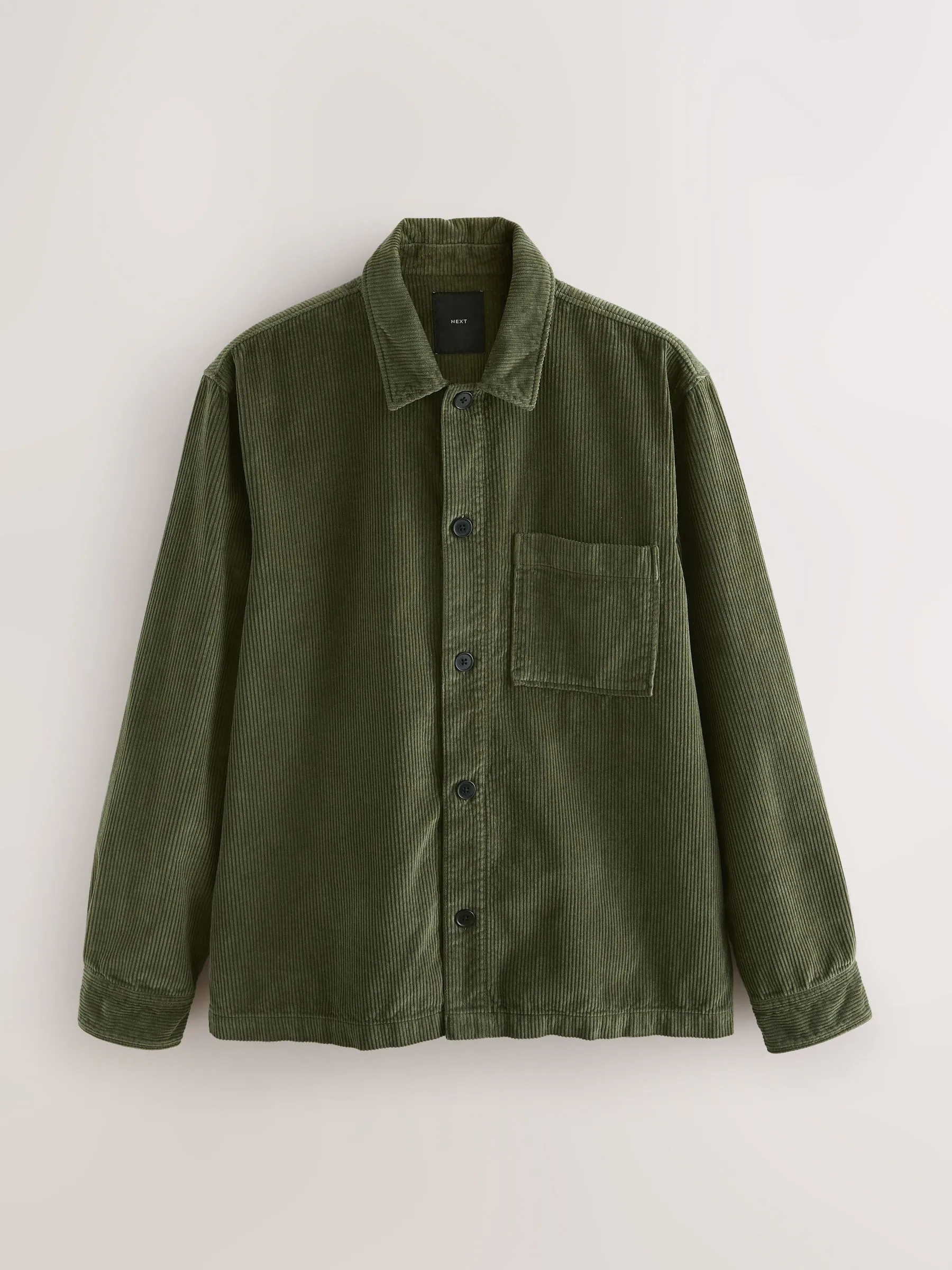 Groen - Single pocket Corduroy Shacket Overshirt