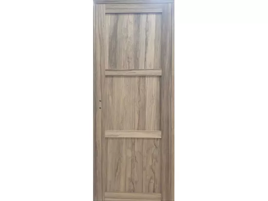 Bloc Porte Frake 3 Panneaux H204 X L73 Poussant Droite Côtes Tableau Gd Menuiseries