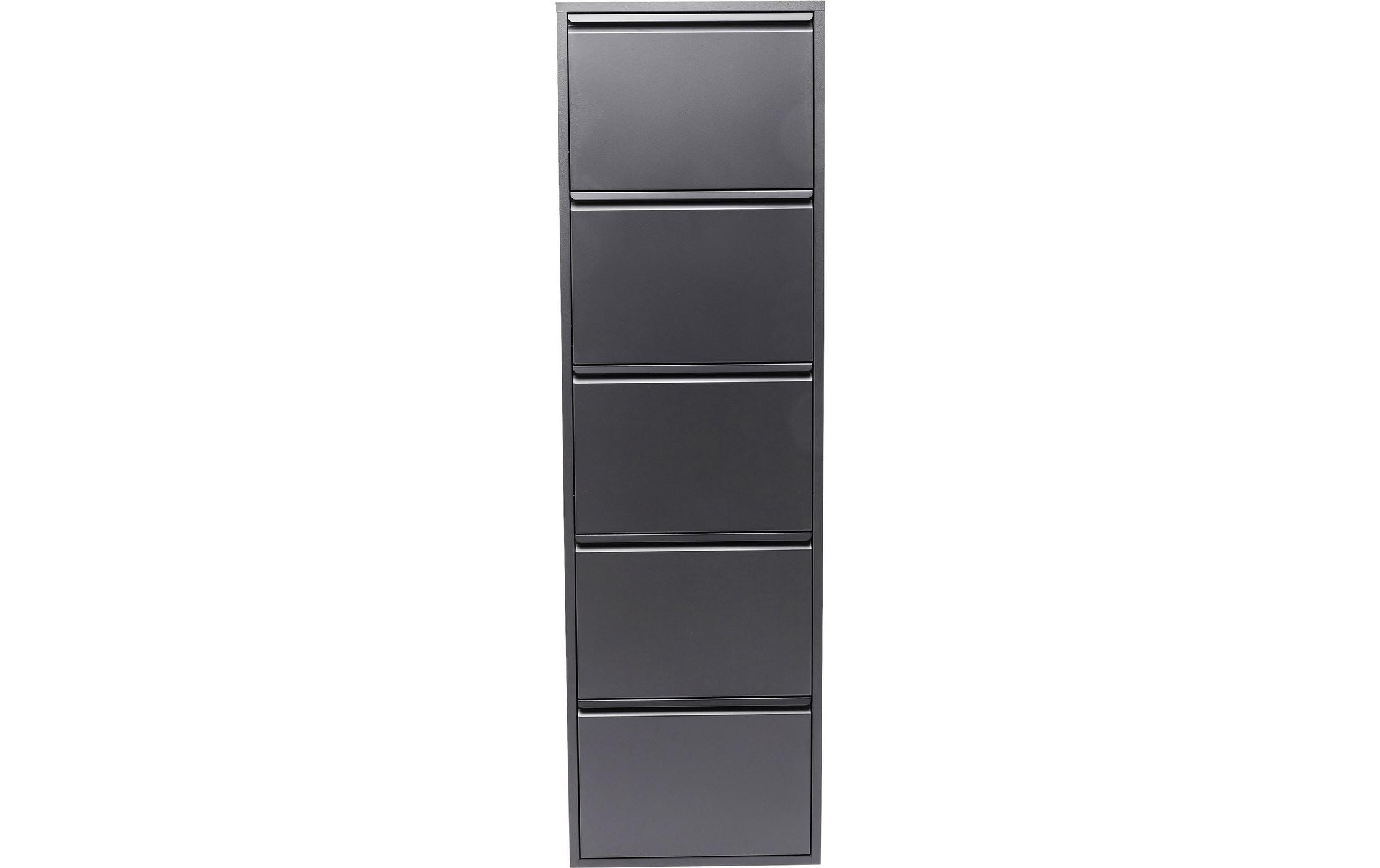 Schuhschrank Caruso 5-er, 50 x 170 cm, Grau<br>Schuhschrank