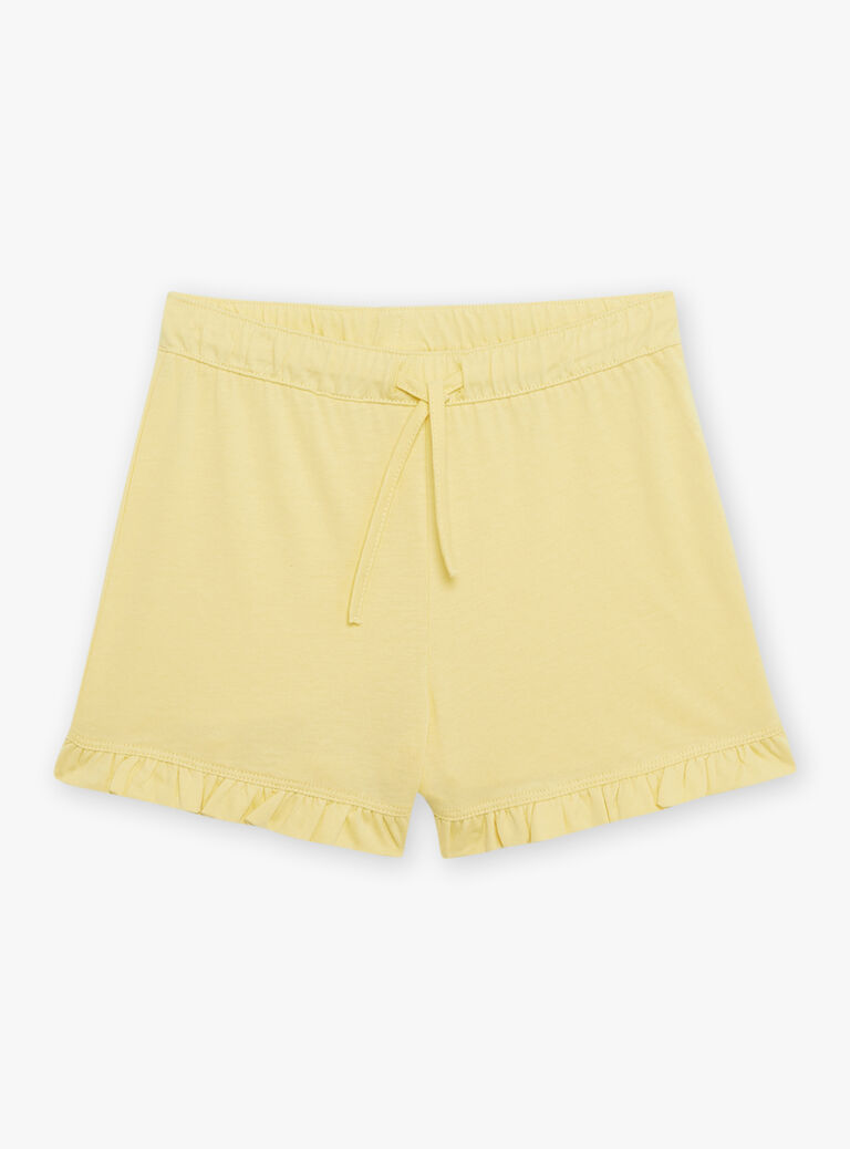 Débardeur et short jaune et blanc en jersey