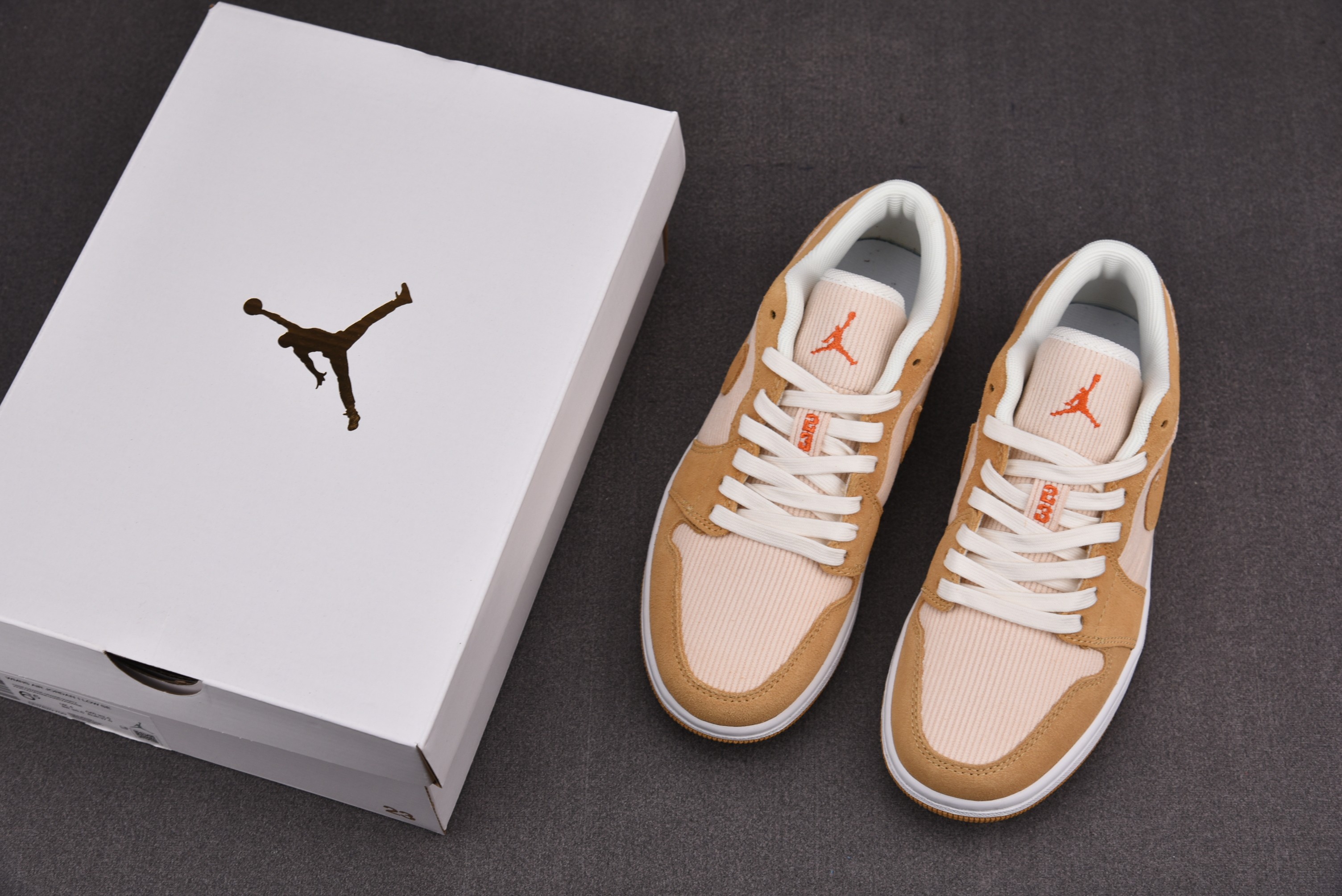 Jordan 1 Low SE Twine Orange Quartz Corduroy (Women Size!!)