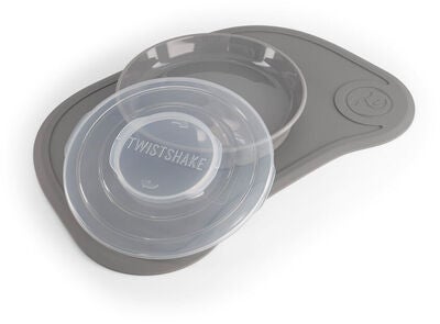Twistshake Click-Mat Mini Tallerken og Spisebrikke, Grå