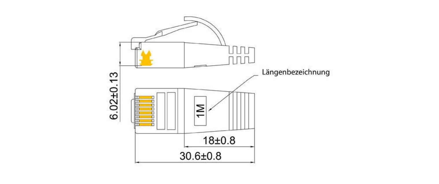 Slimpatchkabel RJ-45 - RJ-45, Cat 6, STP, 1 m, SchwarzGeschirmtes Twisted-Pair-Kabel (STP) mit Klinkenschutz