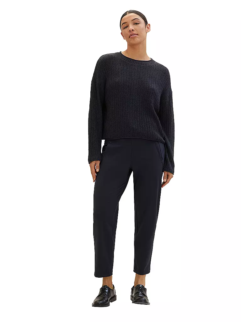 TOM TAILOR Hose Jogging Fit 7/8 dunkelblau