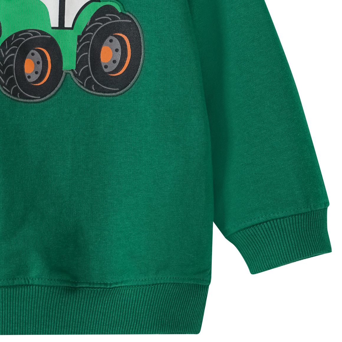 Topolino Jungen Sweatshirt mit Traktor-Applikation grün