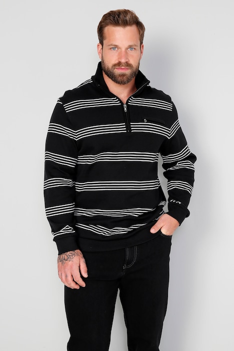 Boston Park Sweatshirt, Ringel, Troyerkragen, bis 72/74
