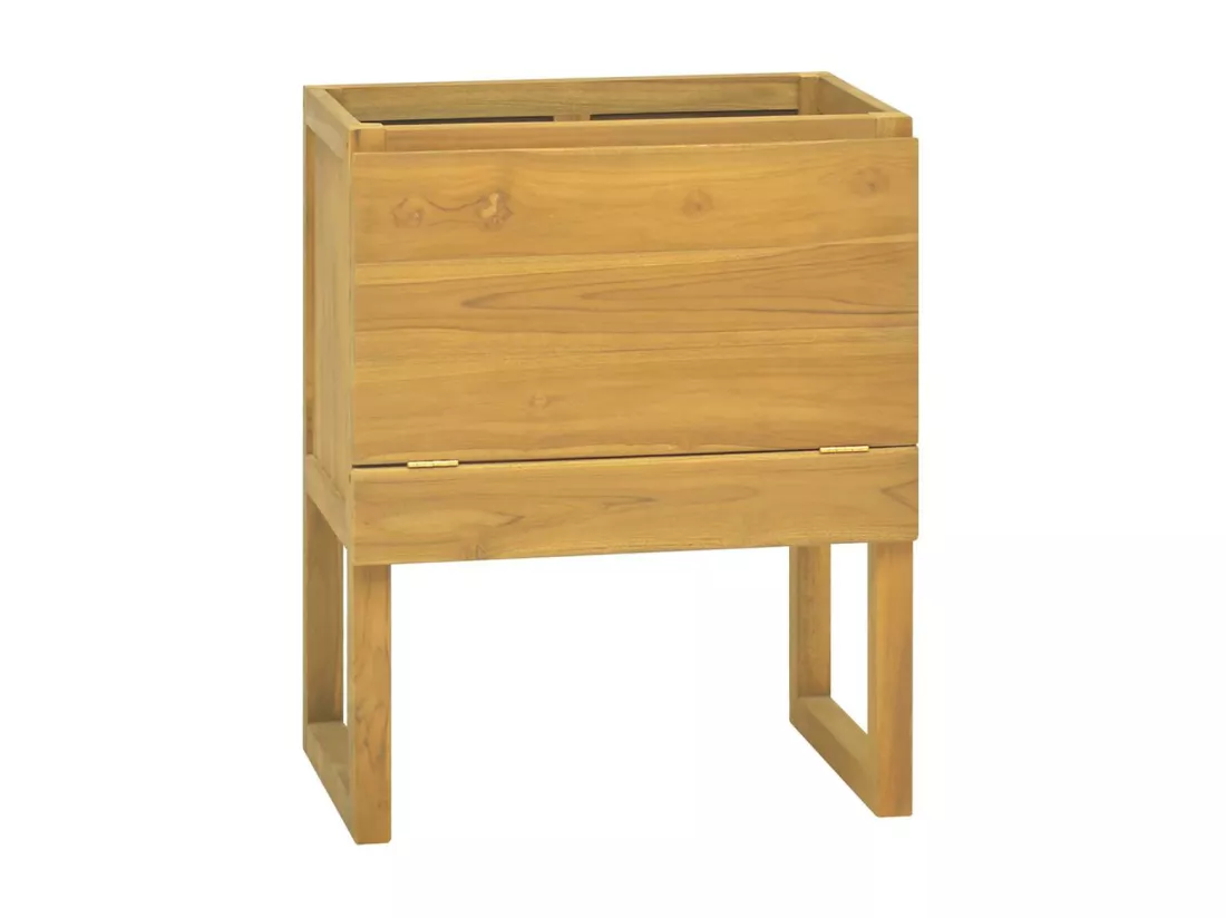 Armoire de salle de bain 60x40x75 cm bois de teck solide