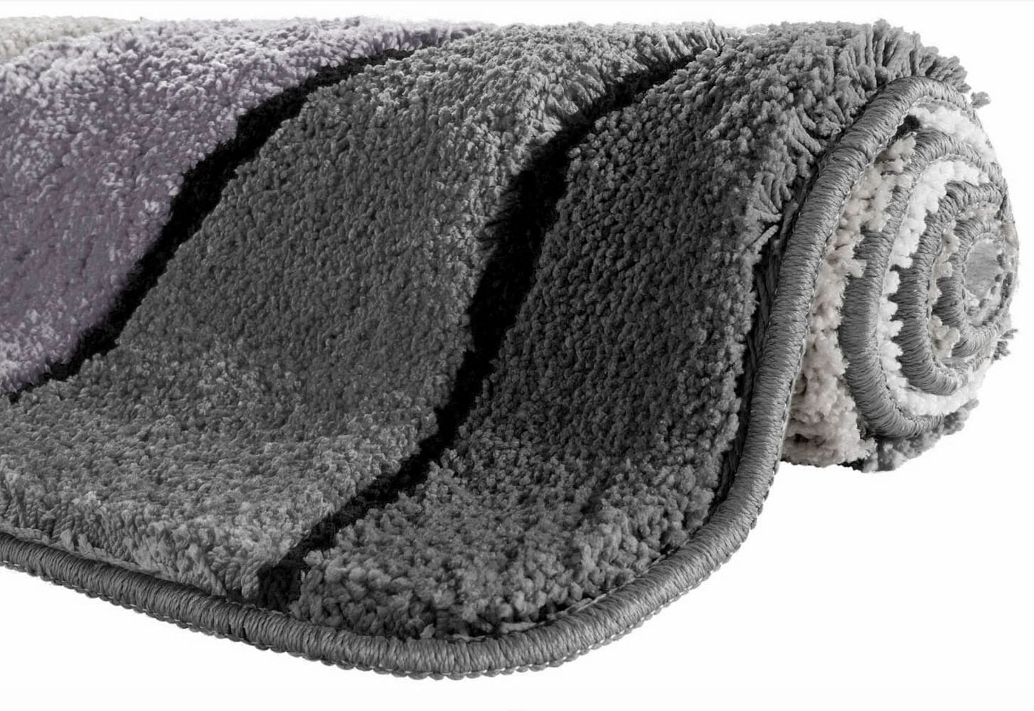 my home Badematte »Josie, Badvorleger, Badezimmer Teppich« Höhe 20 mm rutschhemmend beschichtet fussbodenheizungsgeeignet | schnell trocknend | strapazierfähig Badteppich, Badematten, rechteckig, rund & als 3-tlg. Set erhältlich